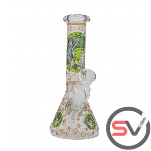 RICK AND MORTY TIME TRAVEL BEAKER With ICE CATCHER 8inch (GLOW IN DARK)